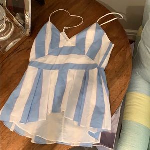 Spaghetti strap striped top